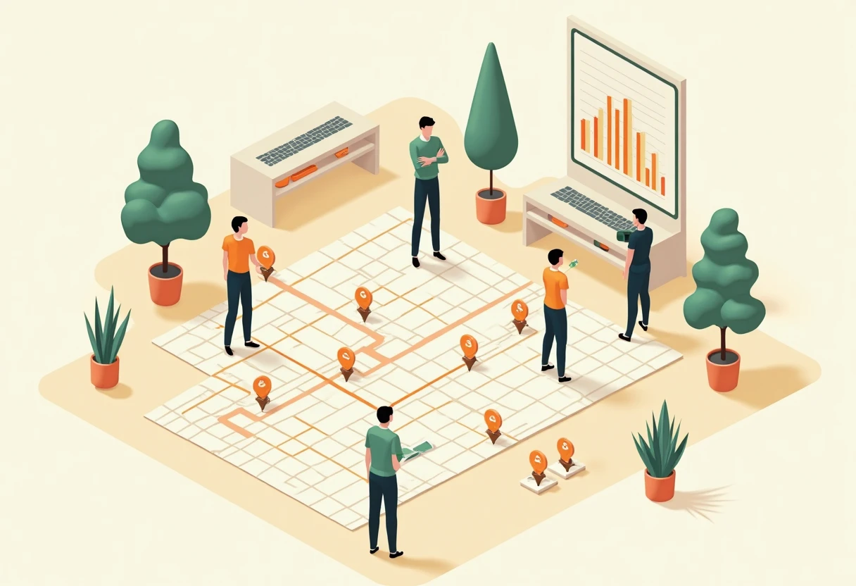 Admin job opportunities map
