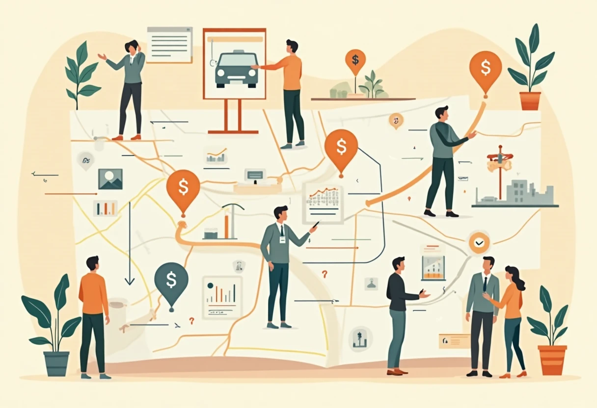 Map of sales job opportunities