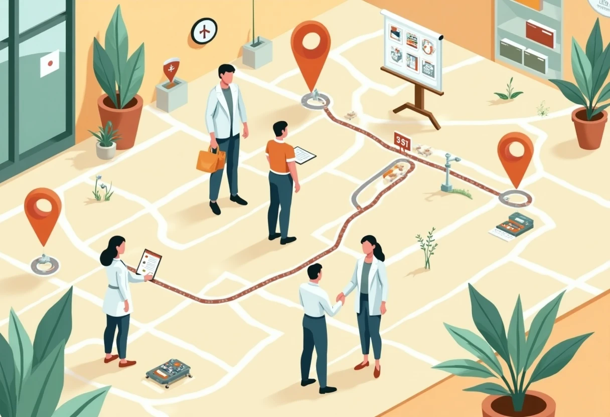 Healthcare career paths map
