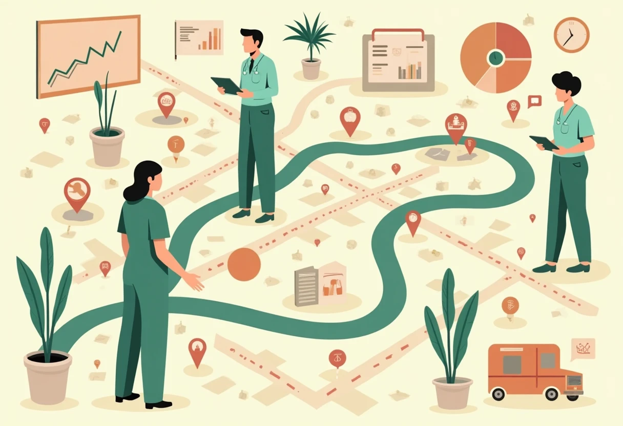 Navigationskarte für Gesundheitsberufe