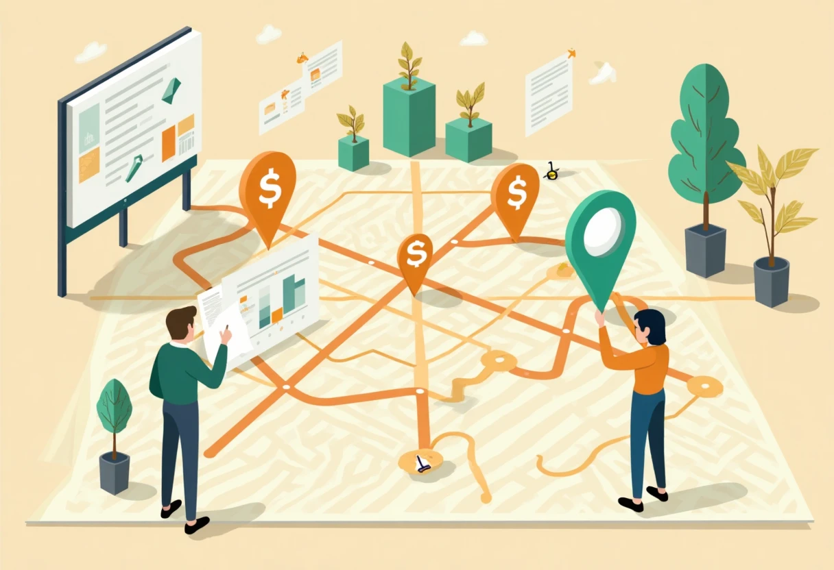 Map-inspired job market navigation